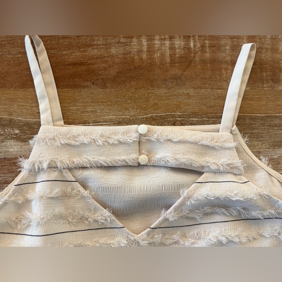 Maeve by Anthropologie Quinn Striped & Fringe Tank Top, Size 8 - Picture 9 of 16